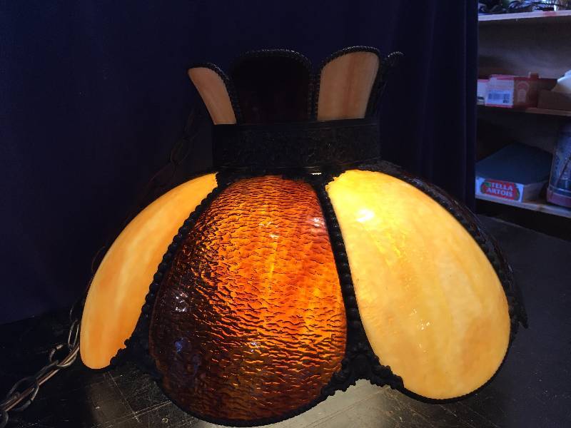 Beautiful Stained Glass Hanging Lamp