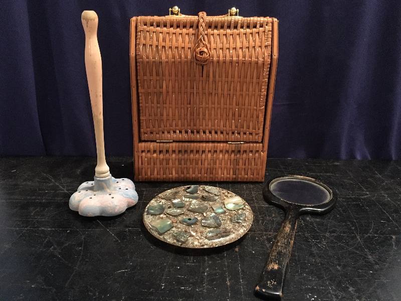 Vintage Items and Real Abalone Shell Plaque