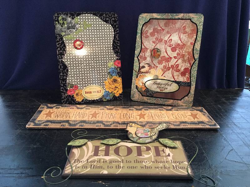 Two Decorative Magnetic Boards & Two Signs