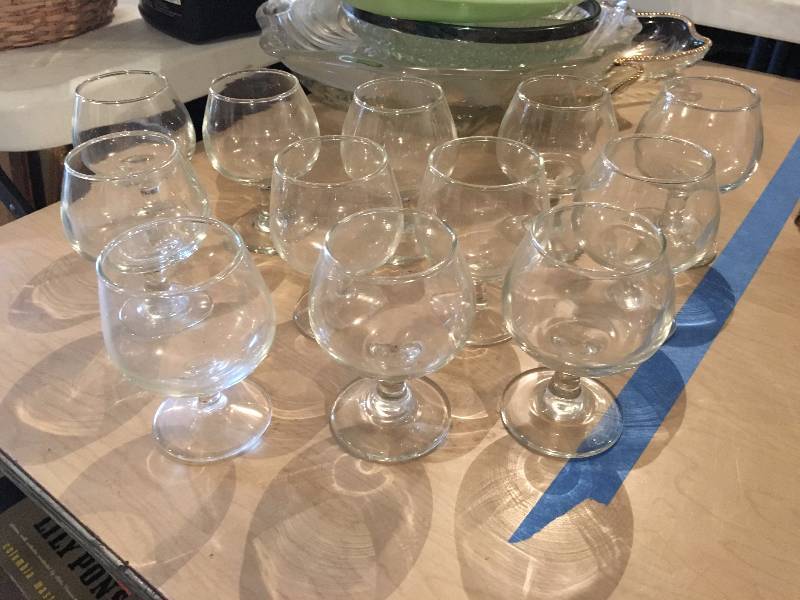 Twelve Cordial Wine Glasses