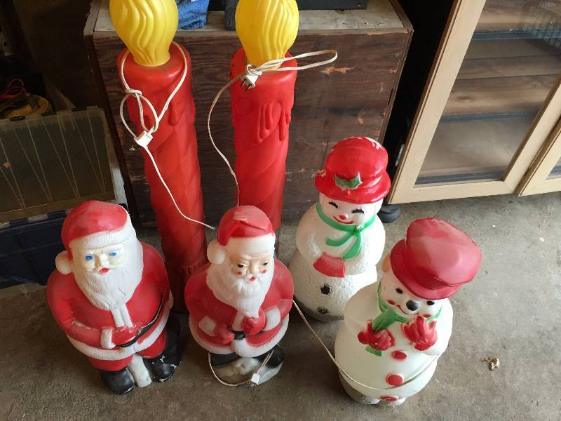 Vintage Blow Molded Christmas Decorations