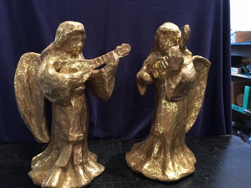 20 Tall Gold Paper Mache Angles