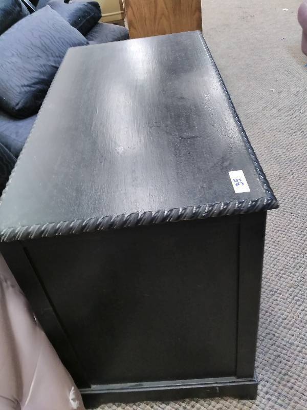 Vintage Black Wood Desk