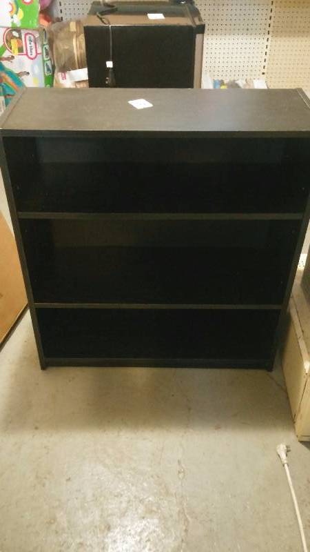 3 Shelf Bookcase in Black oak finish