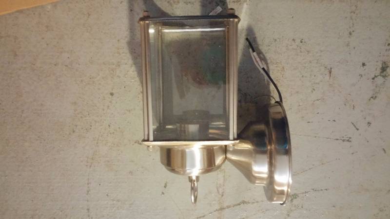 Wall Lantern in Brushed Nickel with clear glass