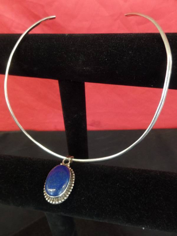 Sterling and Lapis Necklace