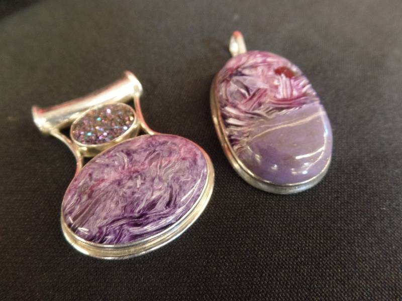 Sterling and Lapidairy Pendants