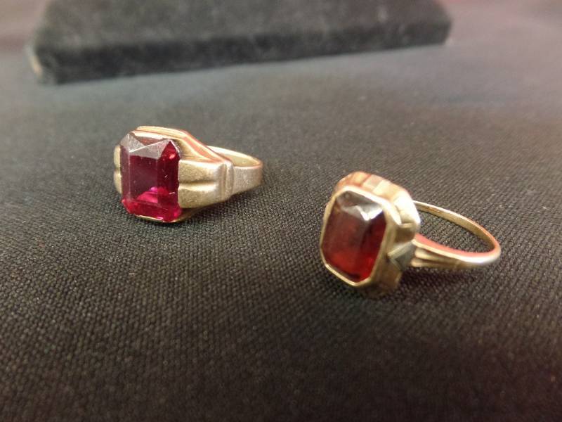 Ruby and Gold Rings