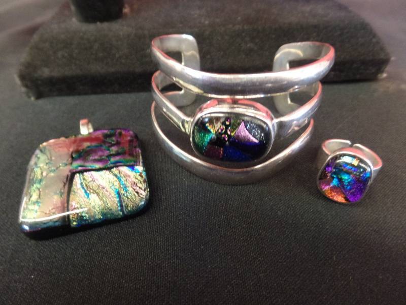 Sterling Silver Bracelet, Pendant and Ring