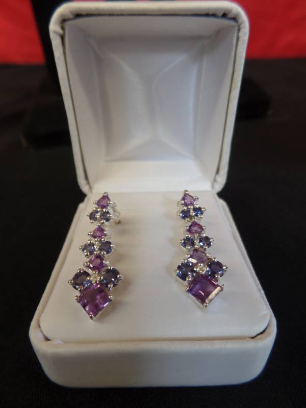 Sterling Silver and Amethyst Earrings