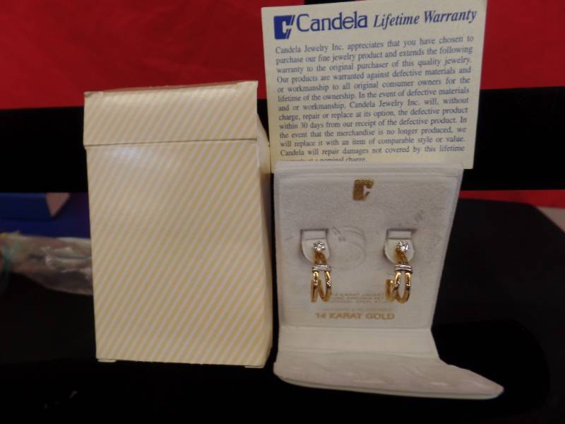 Gold and CZ Earrings