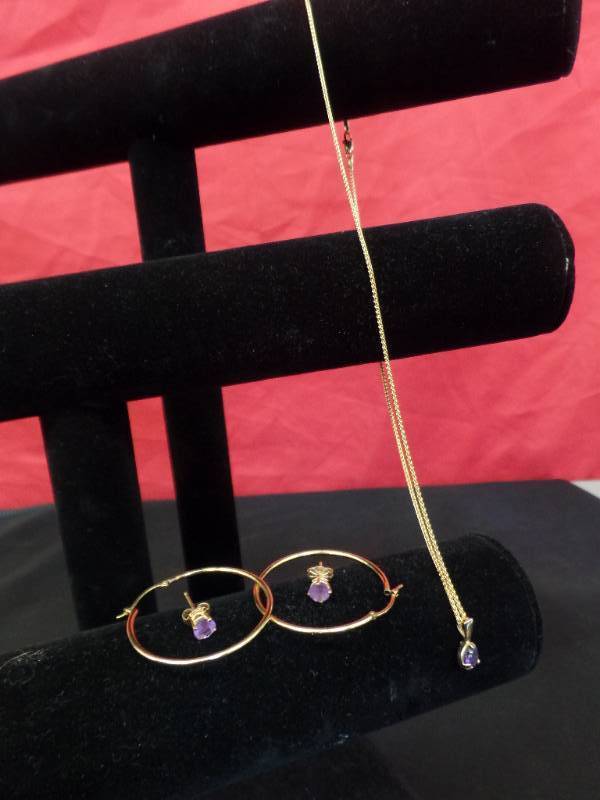 Gold and Amethyst Jewelry