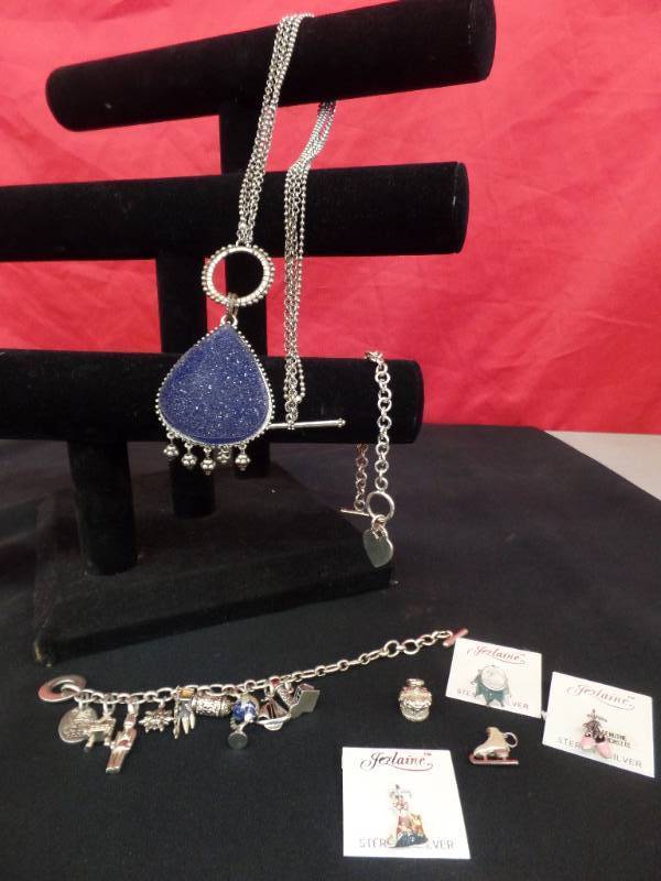 Sterling Charm Bracelet and Charms