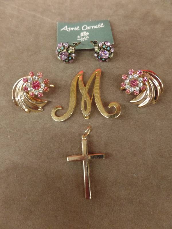 Gold and Rhinestone Jewelry
