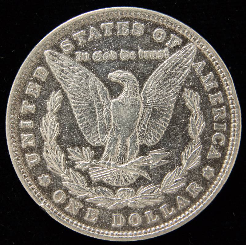 1880 MORGAN SILVER DOLLAR AU DETAILS CLEANED