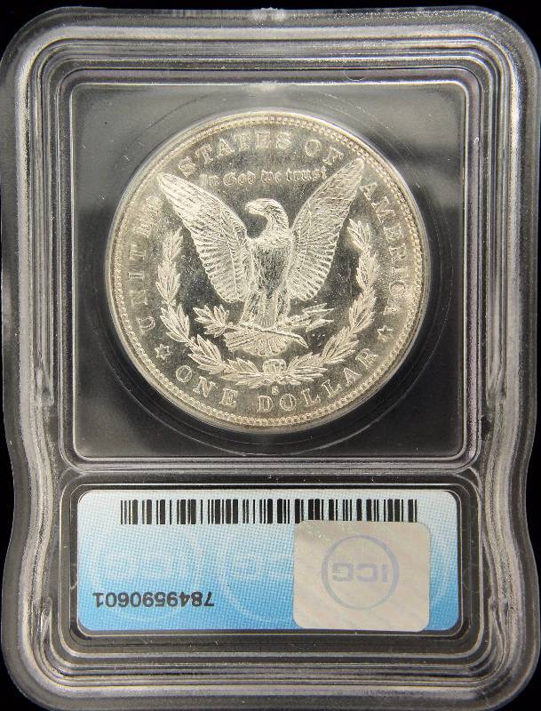 1882-S MORGAN SILVER DOLLAR CERTIFIED MS64 ICG