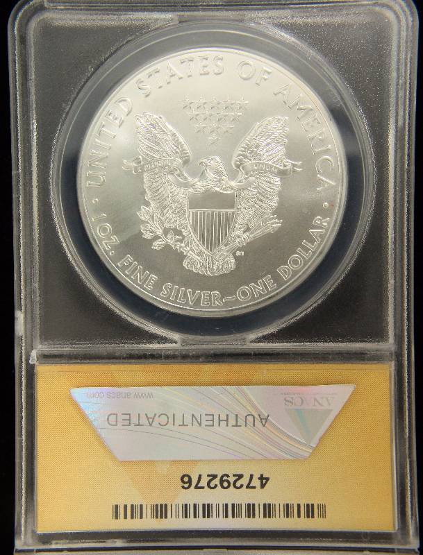 2011 AMERICAN SILVER EAGLE 1 TROY OZ. .999 FINE SILVER DOLLAR MS68 ANACS