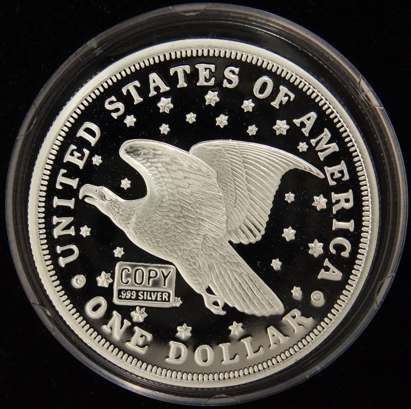 2 TROY OZ. .999 FINE SILVER PROOF 1836 GOBRECHT DOLLAR DESIGN IN AIRTITE HOLDER