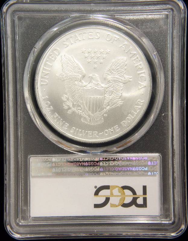 2007 AMERICAN SILVER EAGLE 1 TROY OZ. .999 FINE SILVER MS69 PCGS