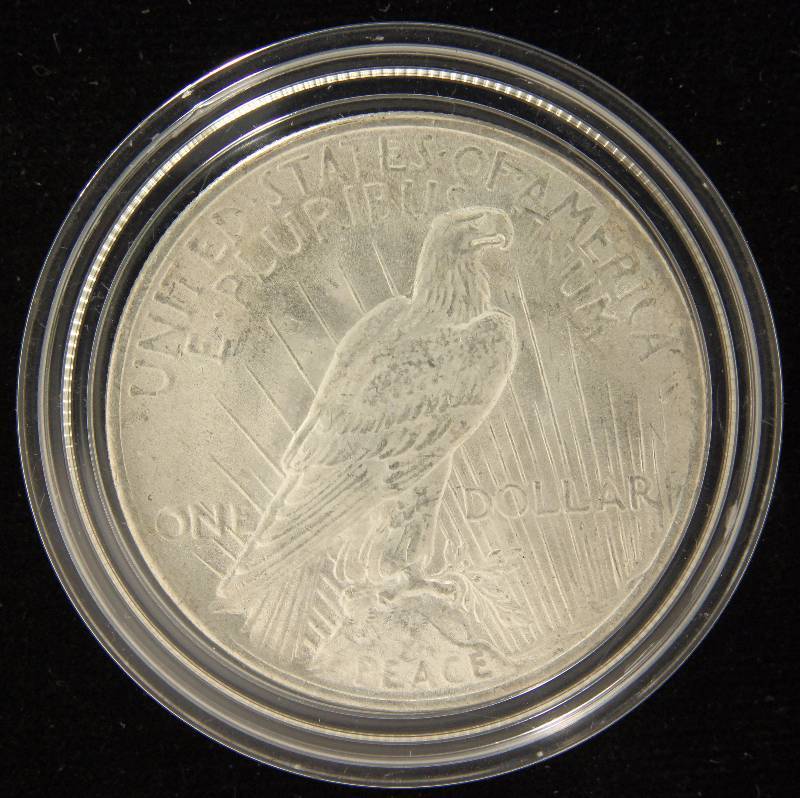 1923 PEACE SILVER DOLLAR UNC IN AIRTITE HOLDER