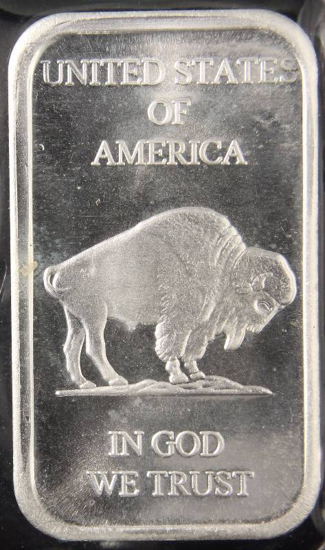 1 TROY OZ. .999 FINE SILVER BAR INDIAN BUFFALO SEALED