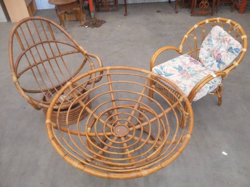 3 Piece Bamboo Patio Furniture Set Loretto Equipment 303 K Bid