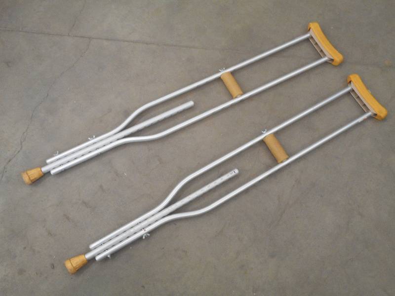 Pair Of Aluminum Crutches ...