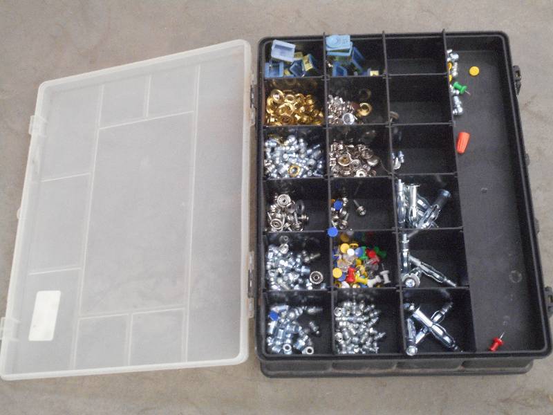 Plastic Box Of Assorted Screws-Anch...