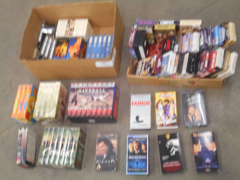 (2) Boxes Of Assorted VHS Tapes ...