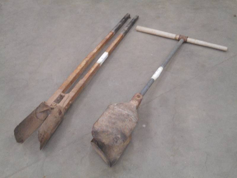 Lot Of (2) Post Hole Diggers ...