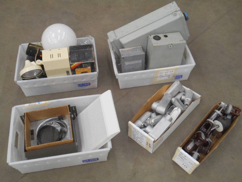 (5) Boxes Of Assorted Electrical, ...