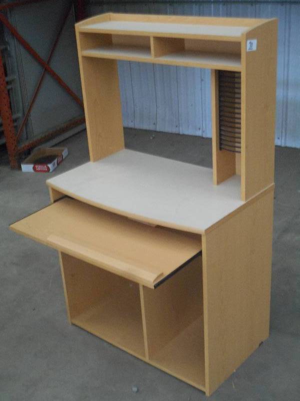Small Computer Desk with Slide-Out ...