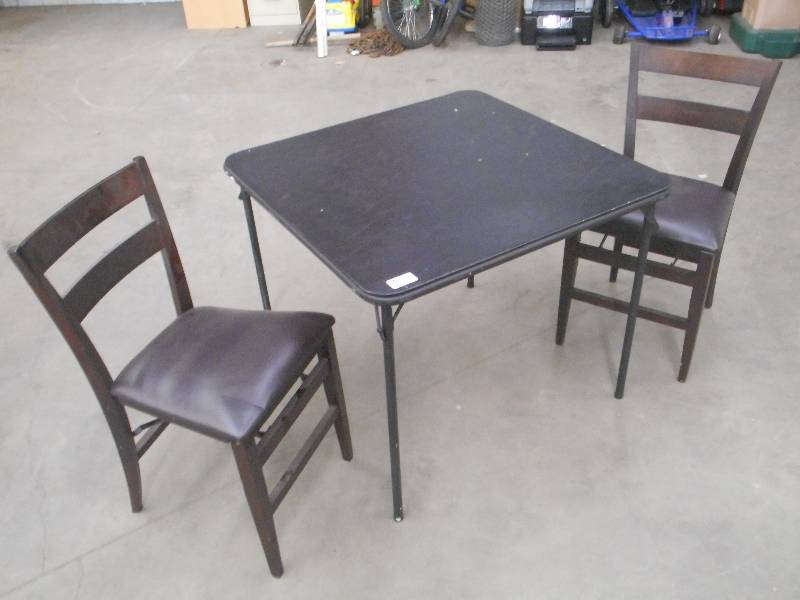 3x3 Card Table With (2) Folding C...