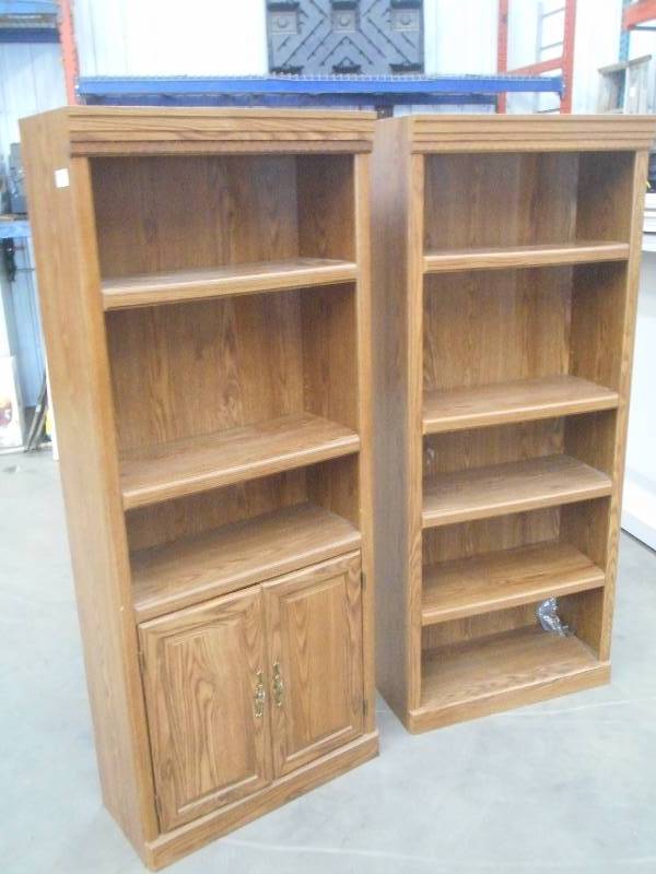 (2) Matching 6ft Wooden Shelves Wit...