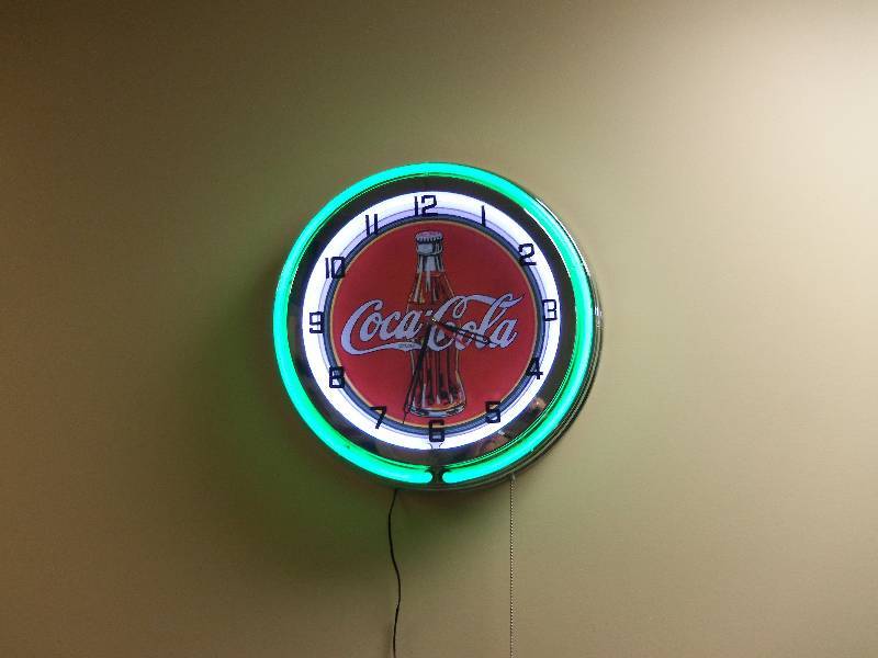 Neon Coke Wall Clock