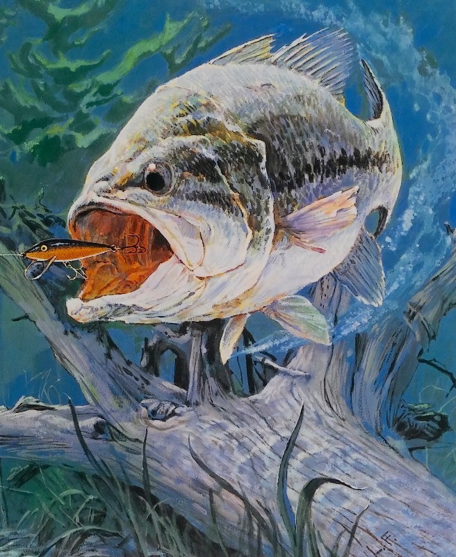 1 Set of 8 Rapala Collectible Lithograph Freshwater Prints (full print 10.5 x 12.5)