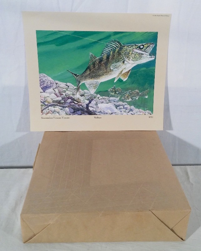 Walleye Lithograph Prints - sold as an Individual lot of quantity 200 prints (print size 12.5 x 10.5)