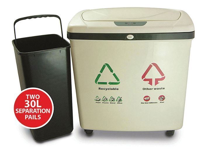 lot 65 image: iTouchless 16 Gallon Motion Sensor Recycle Bin