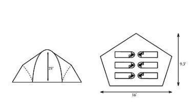 lot 67 image: Outdoor Spirit 16 x 9 6-Person Family Dome Tent
