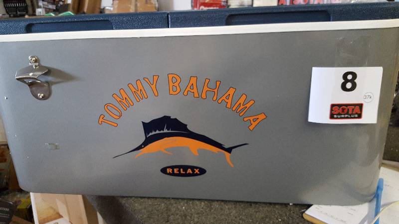 lot 8 image: Tommy Bahama Rolling Party Cooler