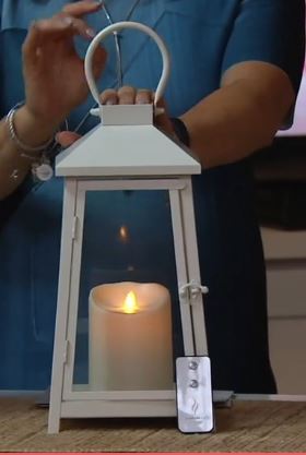 lot 127 image: Luminara 12 Heritage IndoorOutdoor Flameless Candle  wRemote - IVORY