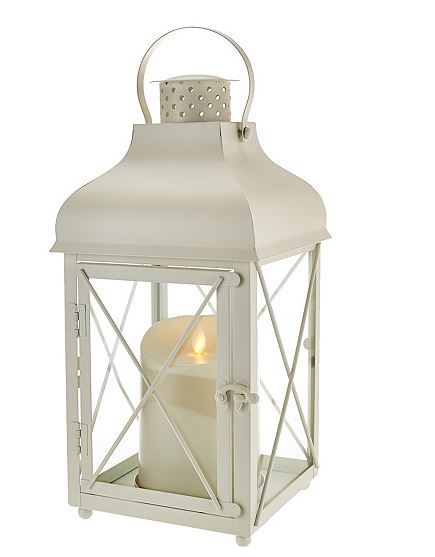 lot 128 image: Luminara 15 Churchill IndoorOutdoor Flameless Candle  wTimer- Cream