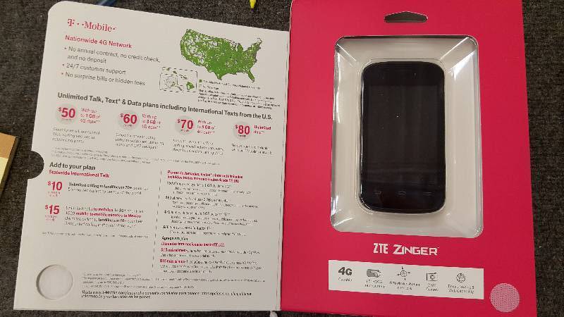 lot 144 image: T-MOBILE ZTE ZINGER PRE-PAID PHONE