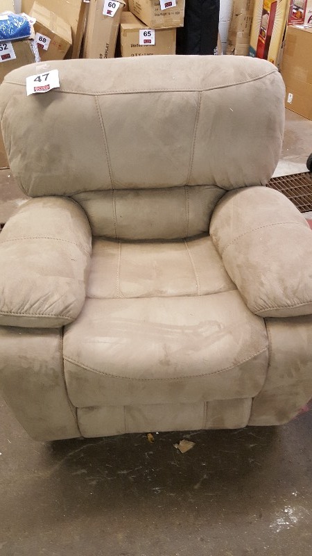 lot 47 image: Microfiber Recliner - Mocha