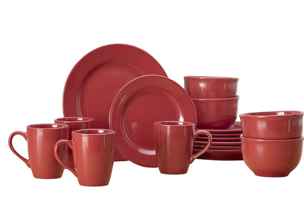 lot 94 image: alcove Stoneware Dinnerware Set - Red