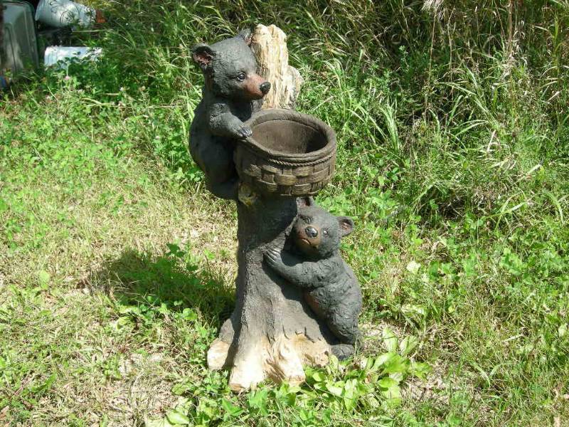 Bears on TreeFlower Pot Figure