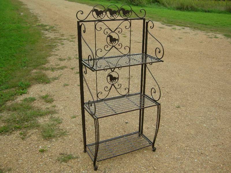Metal Horse 3 Tier Folding Rack