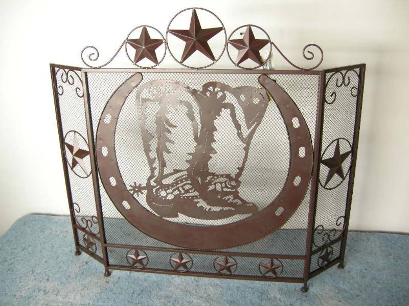 Metal Horseshoe Fire Screen