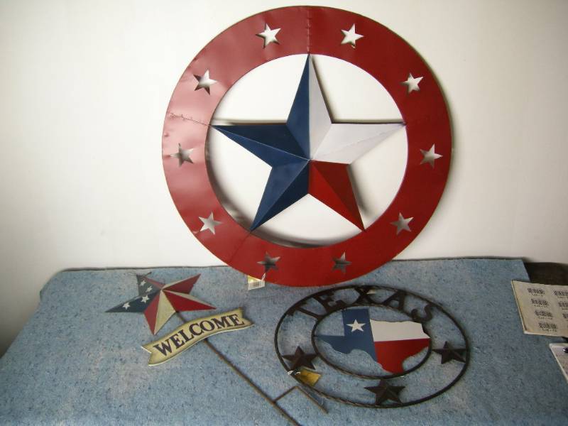 Metal Red-White-Blue Signs