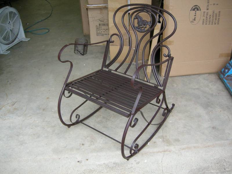 Metal Horse Rocking Chair